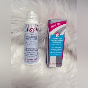 First Aid Beauty Foaming Cleanser & Coconut Skin Smoothie Priming Moisturizer